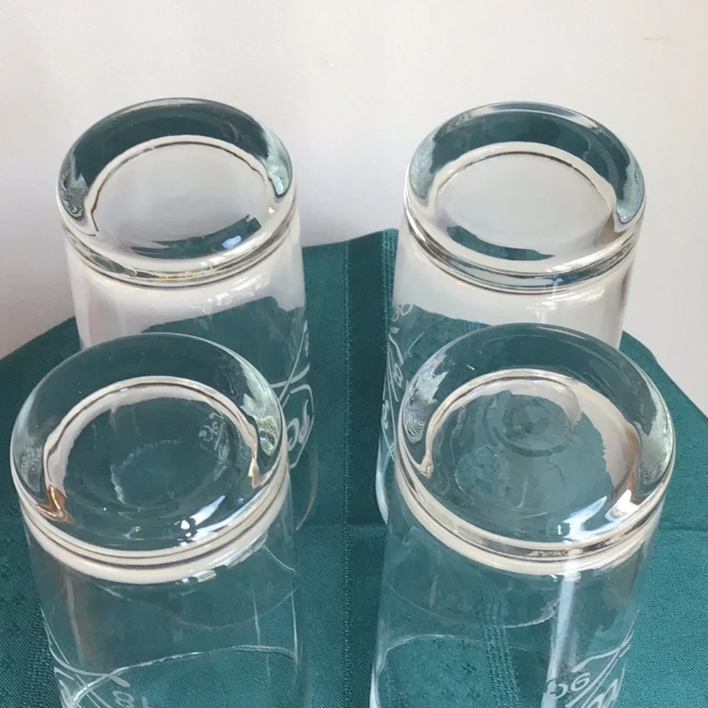 Plainfield Country Club Bar Drinking Glasses 4 Swag Golf Course New Jersey Set‎